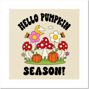 Hello Pumpkin Season Fall Shirt Design Posters and Art